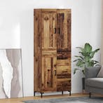vidaXL buffetkast met lade 2 pcs Oud Hout Bewerkt hout, Minder dan 50 cm, Verzenden, Nieuw, Minder dan 100 cm