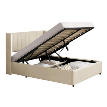 Gestoffeerd bed Savona - 200 x 120 cm - Beige, Verzenden, Nieuw