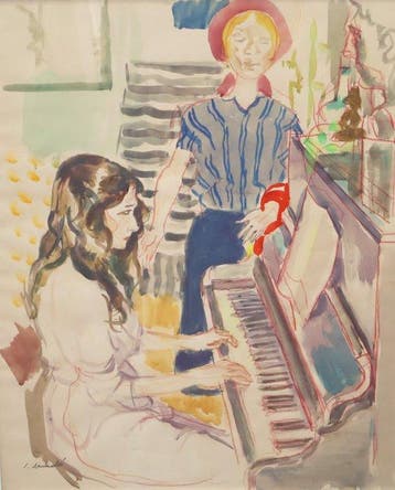 Ignasi Mundó Marcet (1918-2012) - La lección de música, Antiek en Kunst