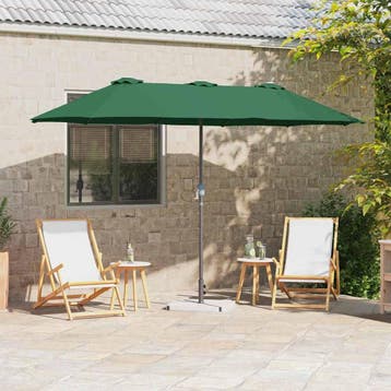 vidaXL Tuinparasol 370 x 197 x 239 cm Polyester en Aluminium, Verzenden, Nieuw, 1 tot 2 meter