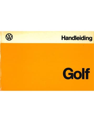 1976 VOLKSWAGEN GOLF INSTRUCTIEBOEKJE NEDERLANDS