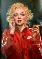 Nush Menna - Nike, Antiek en Kunst, Kunst | Schilderijen | Modern