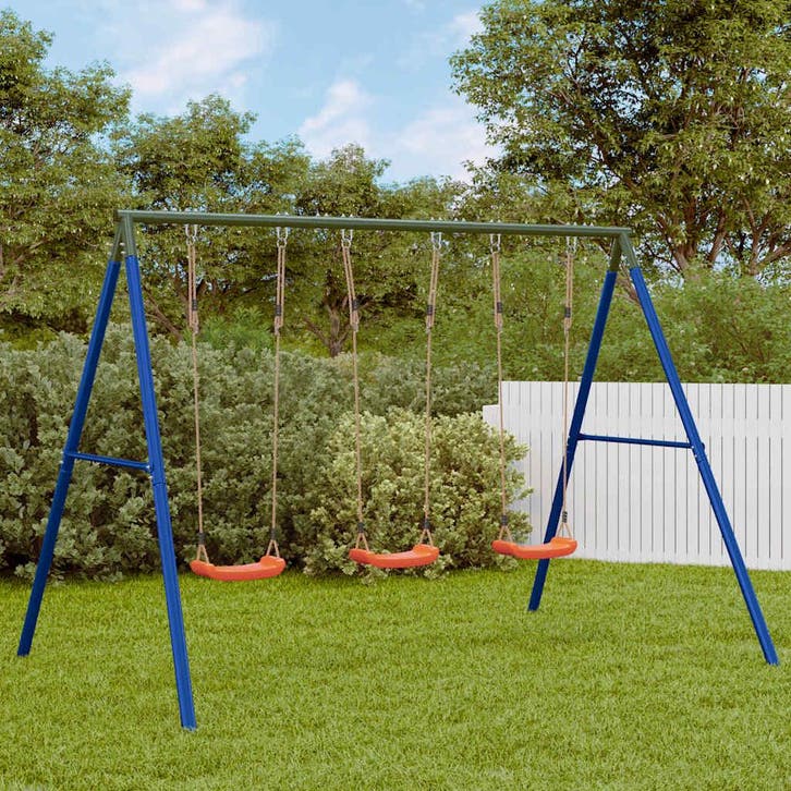 vidaXL Schommelset met 3 schommels, Kinderen en Baby's, Speelgoed | Buiten | Speeltoestellen, Nieuw, Verzenden