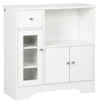 Keukendressoir 80×30×82 cm met Glazen Deur, Lade en Planken, Huis en Inrichting, Kasten | Buffetkasten, Verzenden, Nieuw