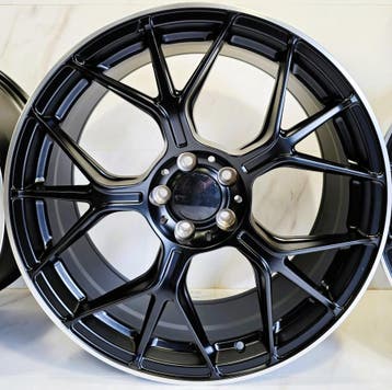 20 inch 5x112 Kipardo KF3406 Black Breedset 8.5 9.5J ET38/43, Nieuw, 20 inch, Velg(en)