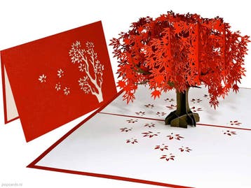 Kersenboom Sakura kersenbloesem | pop-up wenskaart, Verzenden, Nieuw