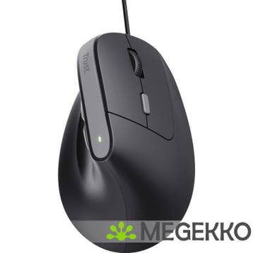 Trust Bayo V2 Verticale Ergonomische Muis Zwart, Computers en Software, Muizen, Verzenden, Nieuw, Trust