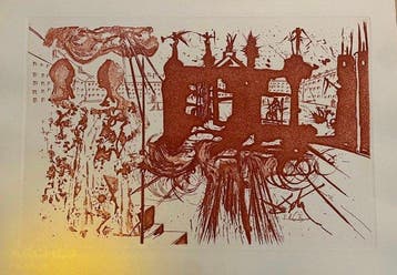 Salvador Dali (1904-1989) - El Pórtico From La Vida es, Antiek en Kunst