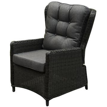Marina premium lounge tuinstoel verstelbaar antraciet, Ophalen of Verzenden, Nieuw, Wicker