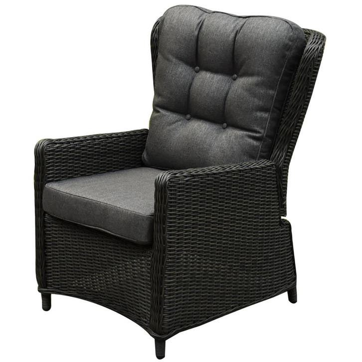 Marina premium lounge tuinstoel verstelbaar antraciet, Tuin en Terras, Tuinstoelen, Nieuw, Wicker, Ophalen of Verzenden