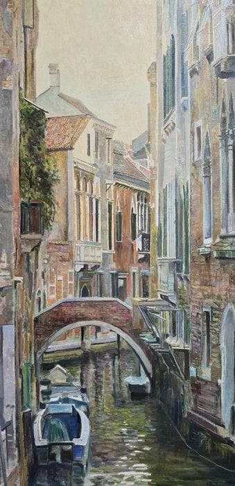 Scuola italiana (XX) - Sotto il ponte di Venezia