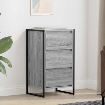 vidaXL Dressoir Grijs Sonoma 43 x 36 x 75,5 cm Bewerkt hout, Verzenden, Nieuw, Overige houtsoorten, Minder dan 50 cm