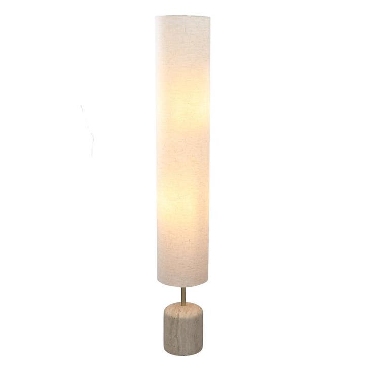 Moderne vloerlamp beige, Ghislaine, met schakelaar, Huis en Inrichting, Lampen | Vloerlampen, Nieuw, 150 tot 200 cm, Ophalen of Verzenden