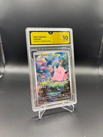 Pokémon - 1 Graded card - Clefairy 094 Perfect Order Full, Hobby en Vrije tijd, Verzamelkaartspellen | Pokémon, Nieuw