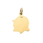 Gouden hanger van een meisjes kinderkopje (Hanger of bedel), Sieraden, Tassen en Uiterlijk, Ophalen of Verzenden, Gebruikt, Goud