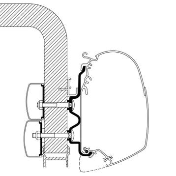 Thule Hymer Camp Adapter <2011 350, Nieuw