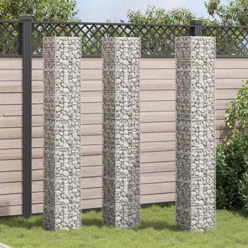 vidaXL Schanskorf plantenbakken 3 st verhoogd 30x30x200 cm, Verzenden, Minder dan 60 cm, Nieuw, Metaal