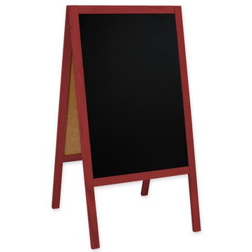 Krijtstoepbord | CLASSIC | Hout | Rood | 610x450x1140(h)mm, Verzenden, Nieuw in verpakking