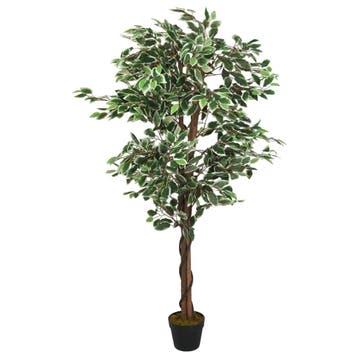 vidaXL Kunstplant ficus 1260 bladeren 200 cm groen, Verzenden, Nieuw