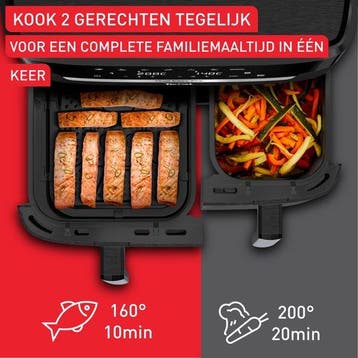 2dekans | Tefal Easy Fry Dual XXL EY9428 - Dubbele Airfryer, Ophalen of Verzenden, Zo goed als nieuw