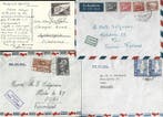 IJsland 1949/1956 - 4 zeldzame poststukken (drie omslagen en, Postzegels en Munten, Postzegels | Amerika, Gestempeld