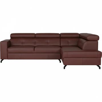 Leren hoekbank Nova - 2.5-zits arm links + Longchair arm, Huis en Inrichting, 250 tot 300 cm, Bohemian, Industrieel, Modern, Scandinavisch