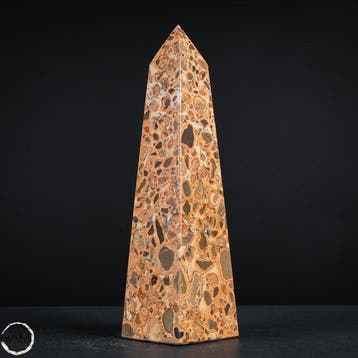 Natuurlijke luipaardjaspis Obelisk- 804.15 g