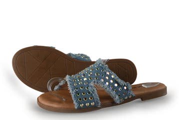 Ann Rocks Slippers in maat 39 Blauw, Slippers, Ann Rocks, Zo goed als nieuw, Verzenden
