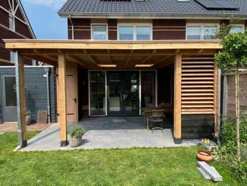 FLEX FENCE SHUTTERS | 220 CM LANG | ZWART SET   2 STUKS, Nieuw, Veranda
