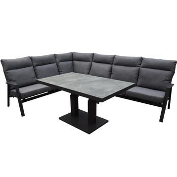 Pacific hoek dining loungeset 5 delig aluminium verstelbaar, Ophalen of Verzenden, Nieuw, Aluminium