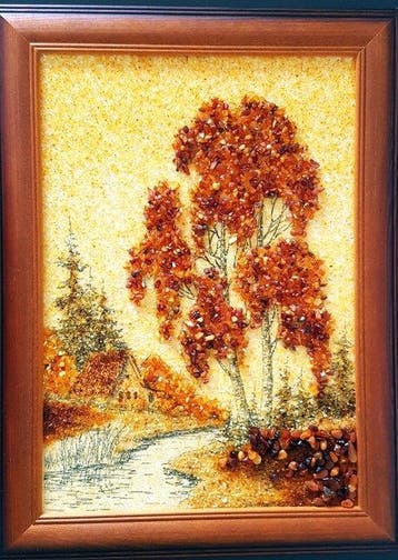 Barnsteen - Unique Raw Unpolished Amber Picture - Baltic