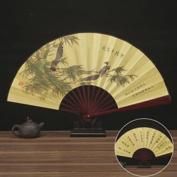 Chinese Vintage Vouwventilator 33cm met Houten Handvat - Kla, Verzenden, Nieuw