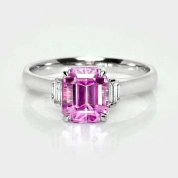 Zonder minimumprijs - Ring - 14 karaat Witgoud, HRD 2,35 ct, Nieuw