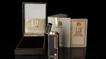 Dunill - Lacquer Pattern Rollagas Lighter - Zonder, Nieuw