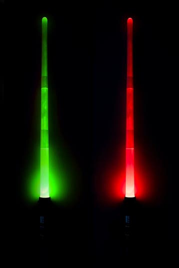 Lightsaber 2.0 Uitschuifbaar 2 stuks Koppelbaar Zwart Handva, Ophalen of Verzenden, Nieuw, Feestartikel, Carnaval