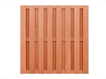 Hardhout Schutting Geschaafd 180 x 180 cm, Nieuw