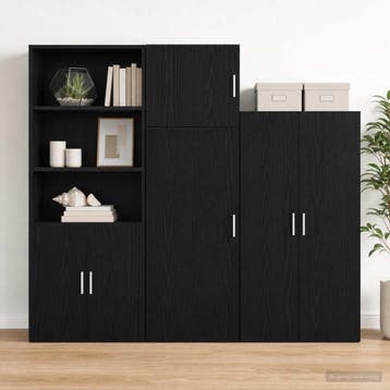vidaXL Wandkast Zwart eiken 45 x 42,5 x 40 cm Bewerkt hout, Minder dan 50 cm, Verzenden, Nieuw, Minder dan 100 cm