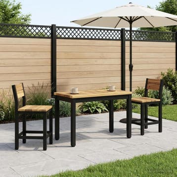 vidaXL Salontafel Wit en zwart 60,5 x 30 x 36 cm Massief, Verzenden, Nieuw, Overige houtsoorten, Minder dan 50 cm