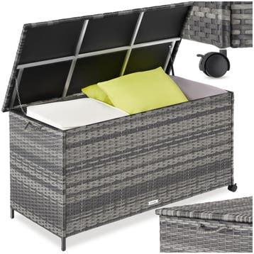Opbergbox Kuusamo, rotan, met aluminium frame en wieltjes, Verzenden, Nieuw