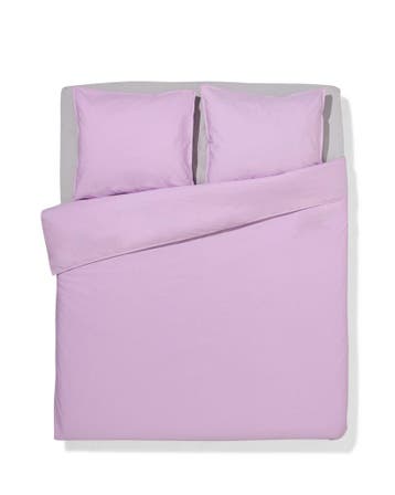 HEMA Dekbedovertrek 200x200/220cm hotel katoen percal lila, Verzenden, Nieuw