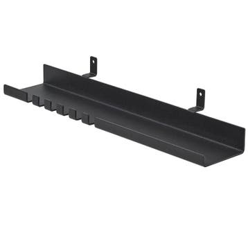 Zwarte wandplank met haakjes voor akoestisch paneel, Verzenden, Nieuw