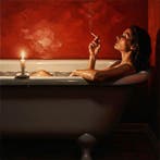 Le Yack - Silence & Smoke in Red - Hand signed