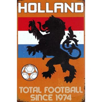 Wandbord - Holland Total Football Since 1974, Ophalen of Verzenden, Nieuw