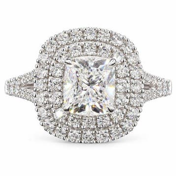 Ring - 14 karaat Witgoud - 2.55ct. tw. Diamant (Lab-grown) -, Nieuw