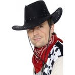Suede look cowboy hoed zwart - Cowboyhoeden, Verzenden, Nieuw
