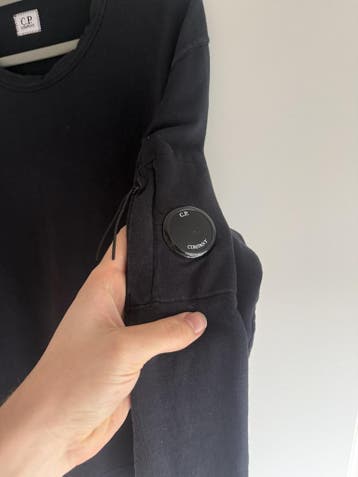 C.P. Company Light Fleece Lens Sweatshirt – Zwart – Maat L, Maat 52/54 (L), CP Company, Verzenden, Zwart