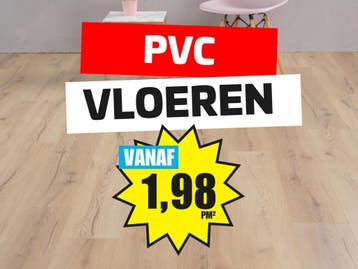 UITVERKOOP | PVC-vloer voor nieuwbouw v.a. 1,98, Ophalen of Verzenden, Nieuw, Crème, PVC-vloeren dryback