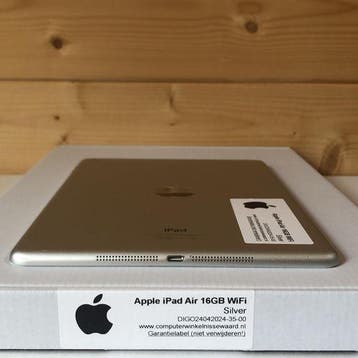 Apple iPad Air 9.7 16GB (model 2013) wit zilver WiFi (4..., Computers en Software, Apple iPads, Nieuw