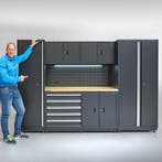Datona Werkbank 160 cm met bovenkast, smalle zijkast en, Ophalen of Verzenden, Nieuw
