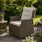 Ibiza dining tuinstoel verstelbaar bruin wicker | naturel, Ophalen of Verzenden, Nieuw, Wicker